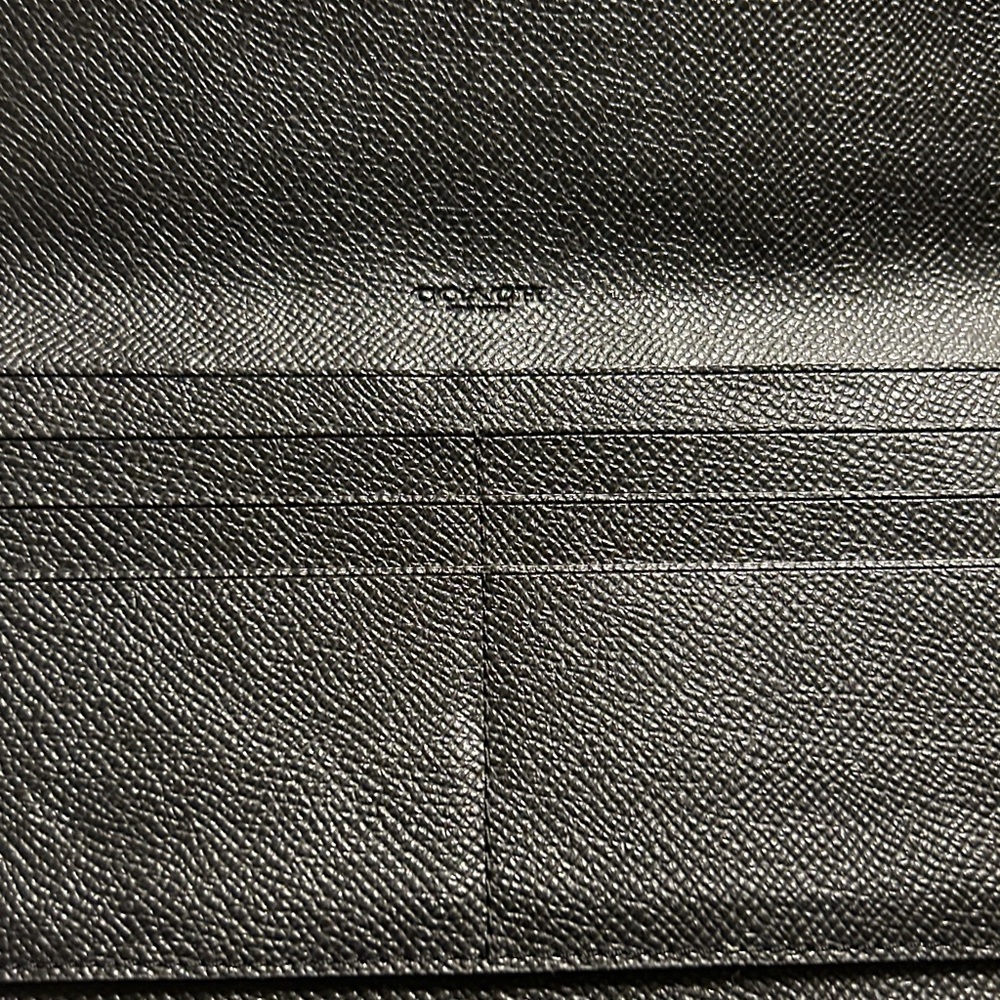 Coach Black Pebbled Leather Checkbook Wallet EUC - Picture 7 of 8